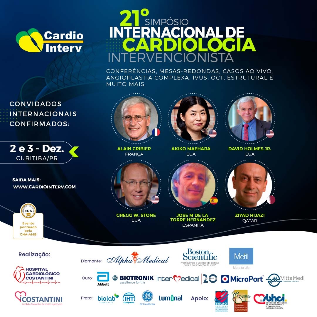 Simpósio Internacional de Cardiologia Intervencionista acontece em dezembro, em Curitiba