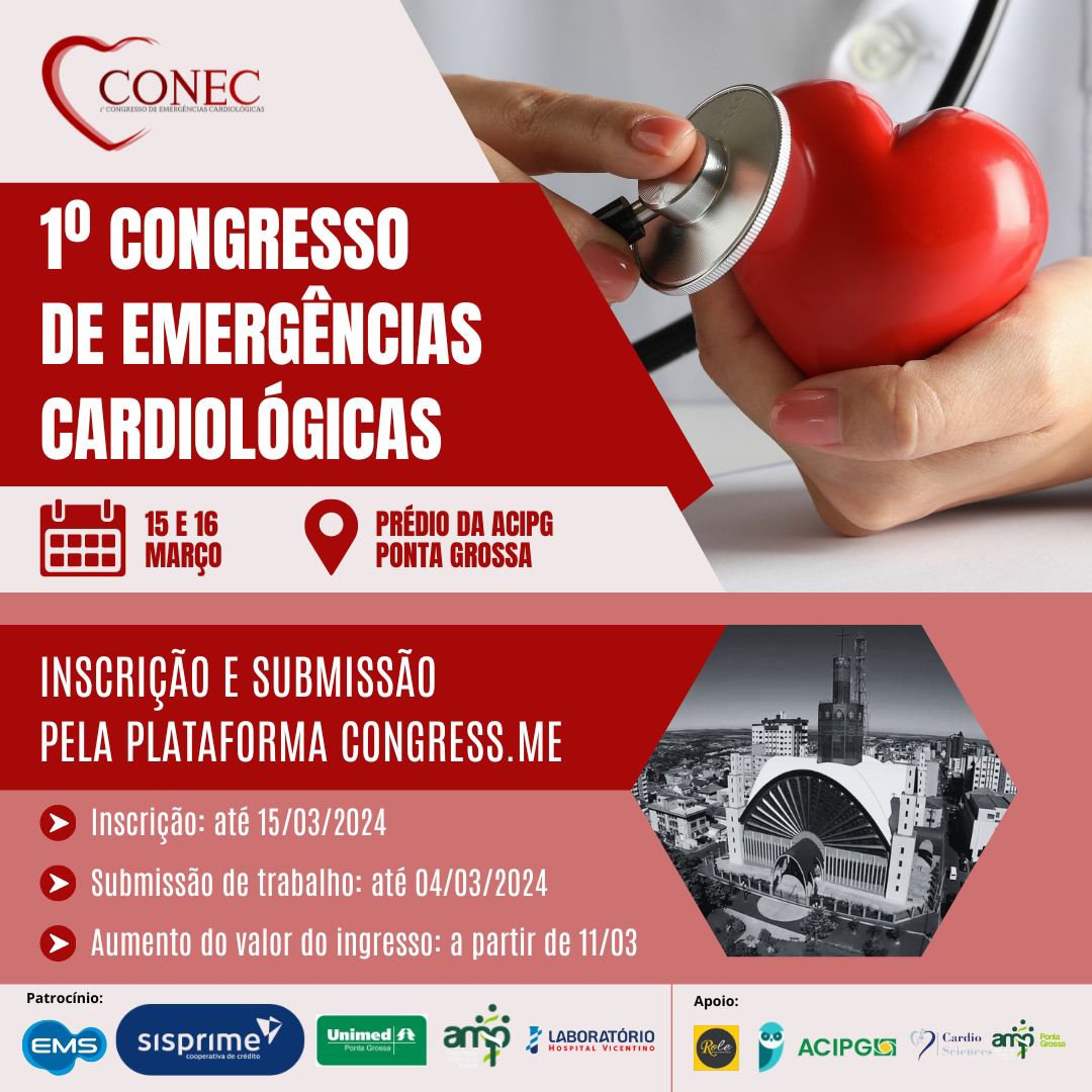 Ponta Grossa realiza congresso de emergências cardiológicas em 15 e 16 de março