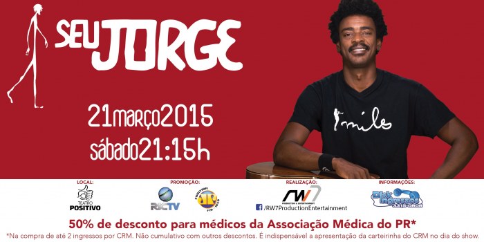 Sócio da AMP paga meia no show do Seu Jorge