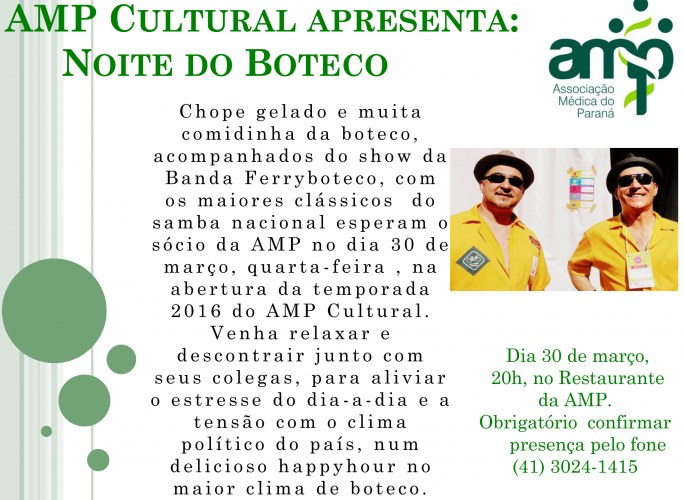AMP Cultural apresenta - Noite do Boteco