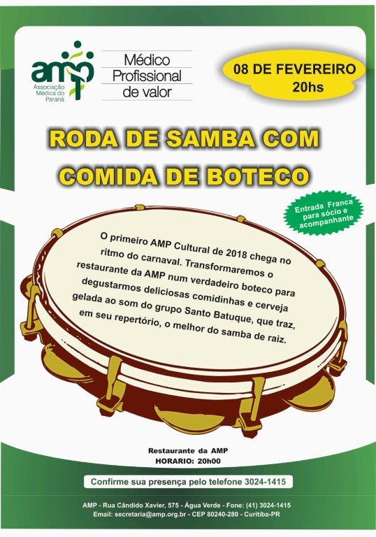 Samba e comida de boteco no AMP Cultural