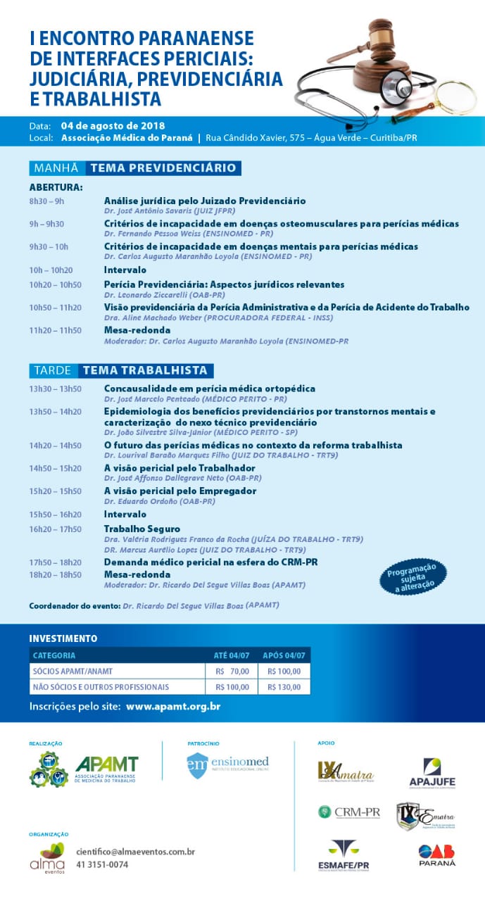Interfaces periciais serão debatidas em encontro na AMP em agosto