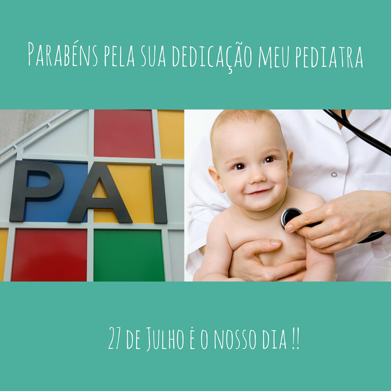 AMP parabeniza pediatras pelo seu dia
