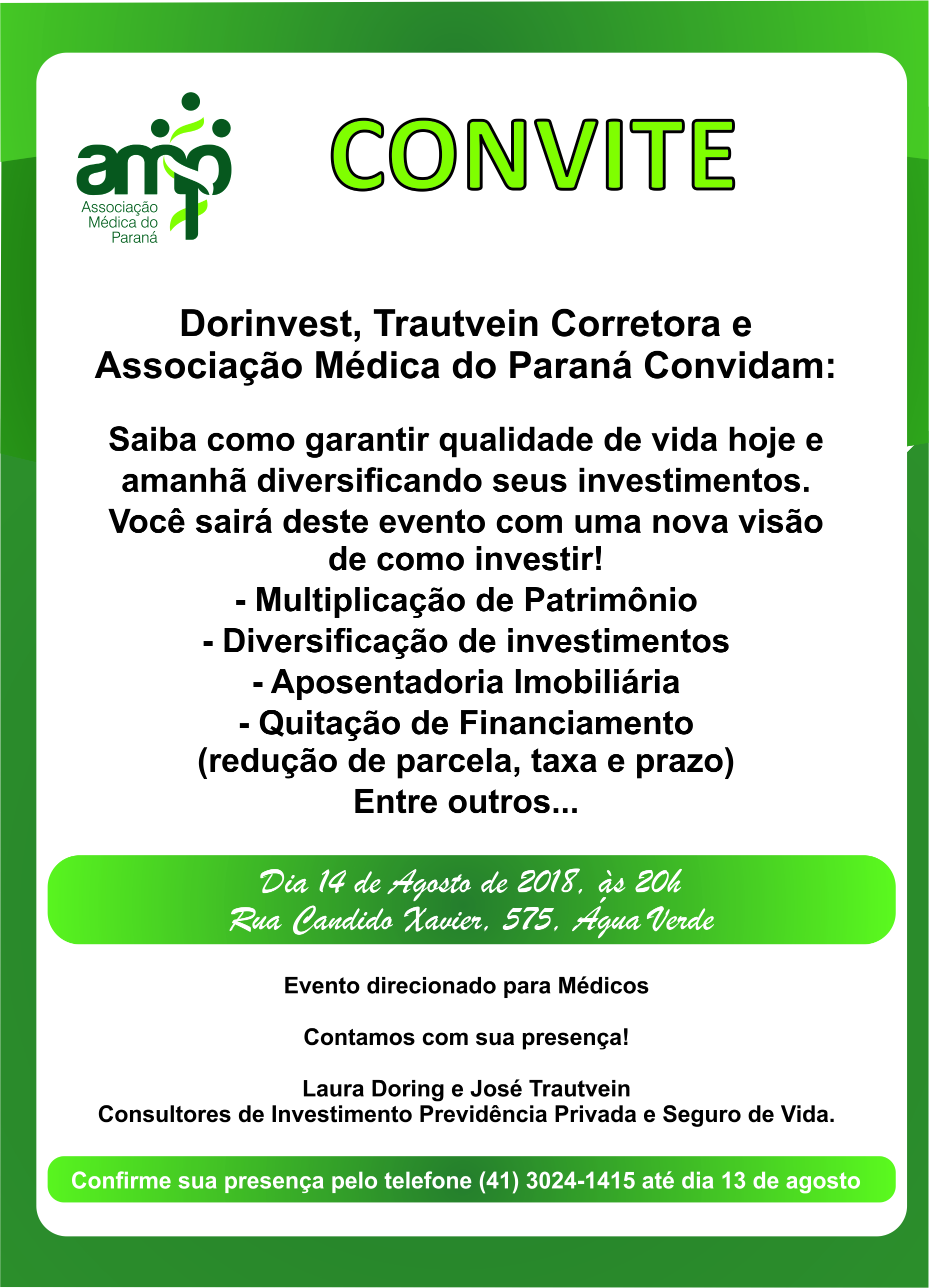 Multiplicar patrimônio e diversificar investimentos de forma prática será tema de palestra na AMP