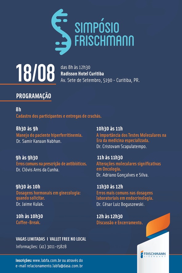 Simpósio gratuito em Curitiba gera oportunidade de atualização médica